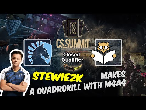 Stewie2K makes a quadrokill with M4A4, Liquid vs Bad News Bears, cs_summit 8