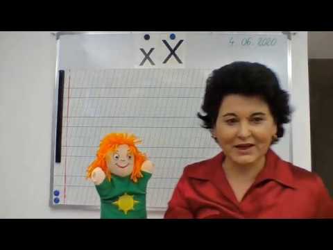 041, Lectii online, CLR, clasa I -   Literele X x de mana