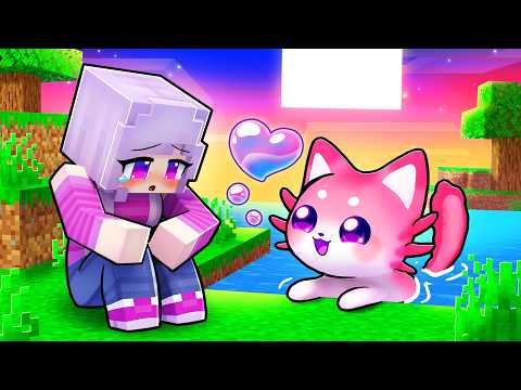 Playing as a HELPFUL AXOLOTL Kitten in Minecraft!