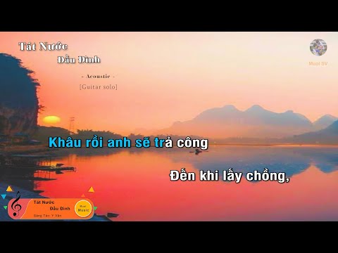 Tát Nước Đầu Đình - (Guitar beat solo karaoke) | Muối SV