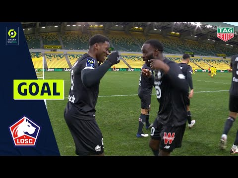 Goal Jonathan Christian DAVID (9' - LOSC LILLE) FC NANTES - LOSC LILLE (0-2) 20/21