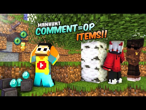 Melo Bhai  - Minecraft Manhunt, But Any Item You Comment I Get 😲🔥  #minecraft