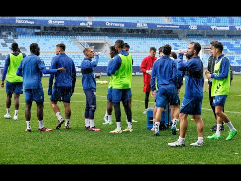 Jornada maratoniana y lluviosa en La Rosaleda