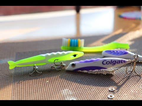 #SEÑUELO DE PESCA DE #CEPILLO DENTAL SUPER FACIL