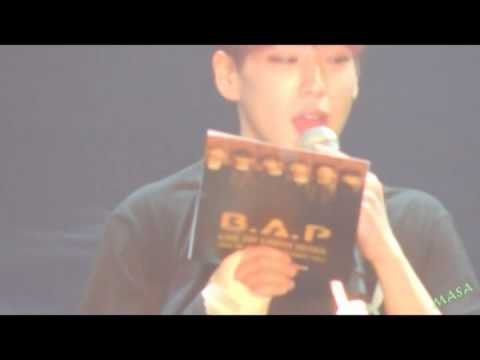 [中字] 130224 B.A.P Live On Earth Seoul 力燦讀信 Himchan's letter
