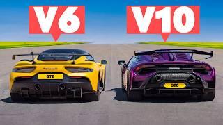 Lamborghini Huracan STO v Maserati GT2 Stradale: DRAG RACE