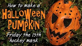 How To Make a Halloween Pumpkin Jason Mask - Friday the 13th DIY Tutorial