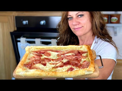 PIZZA di PASTA SFOGLIA con Patate e Prosciutto Cotto Velocissima Ideale Per Tutta la Famiglia