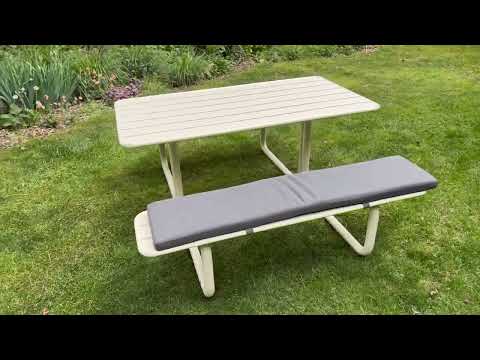 MaximaVida metalen picknicktafel Max zwart - 150 cm