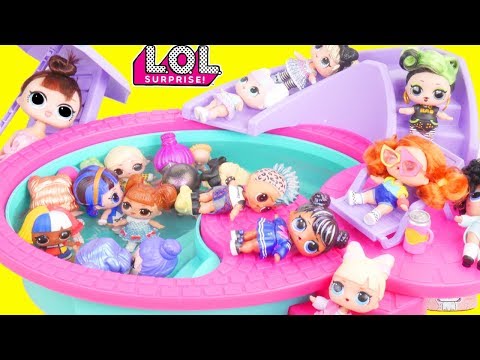 Barbie Doll LOL Family After Pool Routine Bedtime with Neonlicious