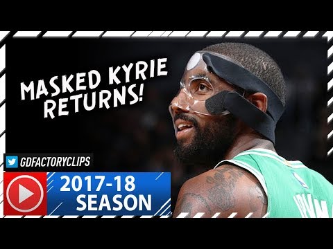 Masked Kyrie Irving RETURNS, Full Highlights vs Nets (2017.11.14) - 25 Pts, MVP Chants!