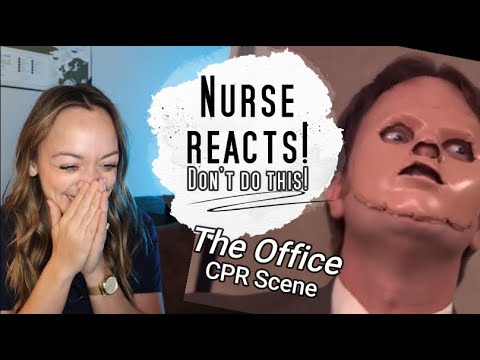 Nurse Reacts to "The Office - First Aide fail " |Educational|