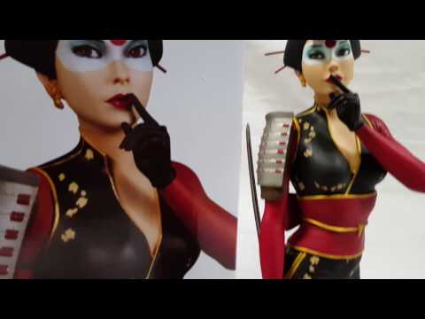 Official DC Bombshells: Katana statue UNBOXING