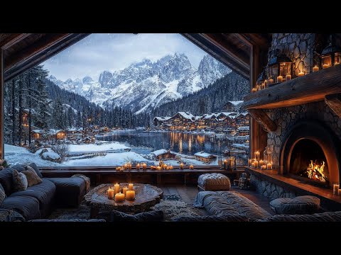 📖 Winter Day Reading Nook: Snow, Fire & Snowstorm Sounds for Peace