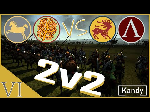 Total War : Rome II : Land Battle #VI Massagetae Masaesily V Sparta Royal Scythia 2v2