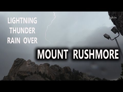 Rain, Thunder, Lightning over Mount Rushmore