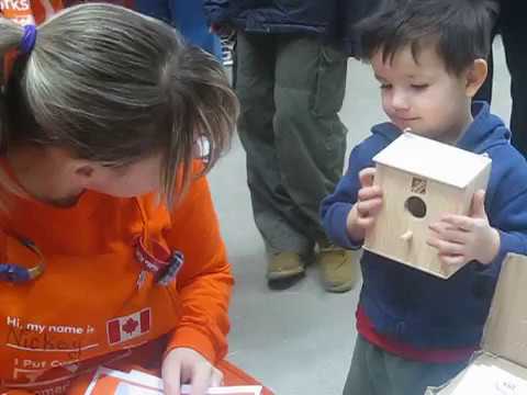 Little Jack making a bird house at Home Depot April 11, 2009