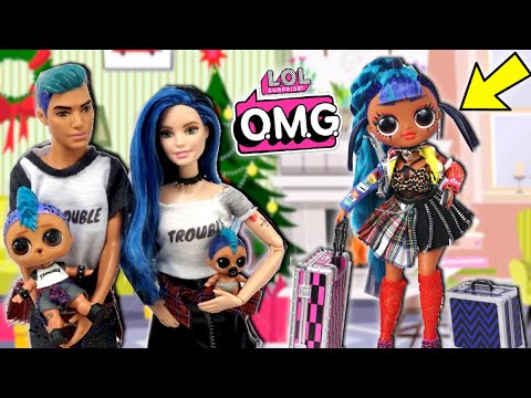 Barbie LOL Punk Boi Family OMG Sister Comes Home for The Holidays!