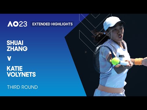 Destaques estendidos de Shuai Zhang x Katie Volynets | Terceira rodada do Aberto da Austrália de 2023