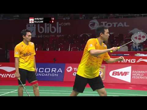 TOTAL BWF World Championships 2015 | Badminton Day 5 QF M8-MD | Ahs/Set vs Ell/Lan