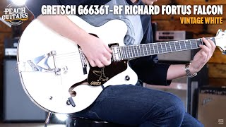 Video thumbnail for No Talking...Just Tones | Gretsch G6636T-RF Richard Fortus Signature Falcon Vintage White by Peach Guitars