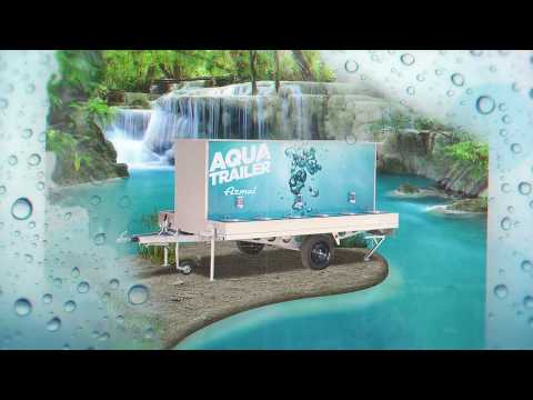 Aquatrailer by ARMAL: 12 sinks on a wheeled trailer, easy to move and install.