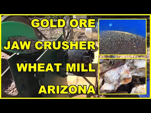 Crushing Gold Ore from a Tailing Pile from a Gold Mine in Arizona | Jaw Crusher