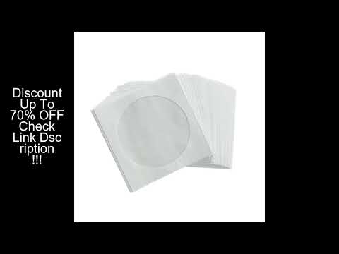 DX62 100Pcs Packs Paper Envelopes with Transparent Flap 8/12cm Blu-ray DVD Disc Covers Protective Sl