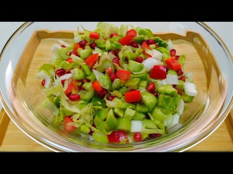 Arabic Green Salad || Arabian Salata || Healthy Arabic Salad || Quick & Easy Lettuce Salad Recipe