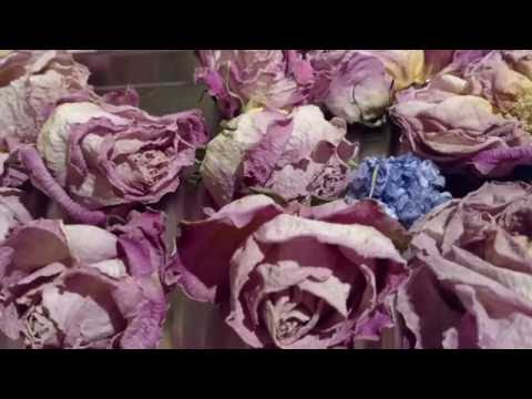 Anniversary roses freeze dried wedding flower bouquet in rig...
