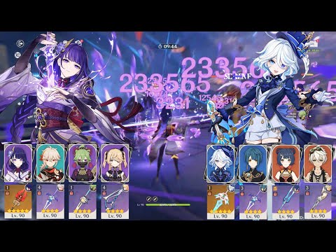 C2 Raiden Mono Electro & C0 Furina National / Amazing run / Spirals abyss are crying /Genshin impact