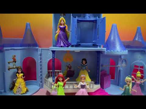 Disney Princess Magic Clip Dolls Polly Pocket Dress Up   FunKidToys Frozen Elsa, Ariel, Cinderella,