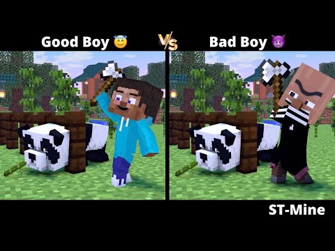 Good Boy VS Bad Boy. Baby Steve does Good Deeds. @ST-Mine