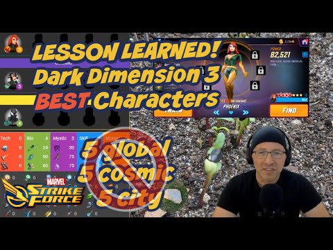 Lesson Learned: the Right Way to build your Dark Dimension 3 roster in Marvel Strike Force
