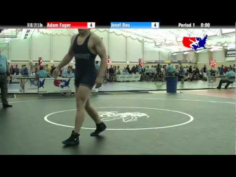 University Nat`ls FS  96 KG / 211.5 lbs: Adam Fager vs. Josef Rau