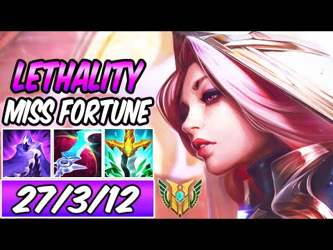27/3/12 FULL LETHALITY PRESTIGE MISS FORTUNE MID ONE-SHOT DARK HARVEST GAMEPLAY | League of Legends