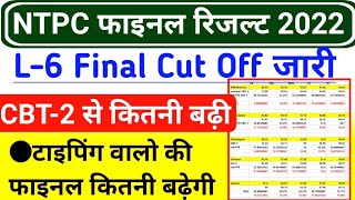 All RRB NTPC Final Result Out | Cut Off कितनी बढ़ी | NTPC Leve 6 DV Cut Off