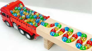 Download lagu Marble Run Race ☆ HABA Slope & Retro Makita Truck, Garbage Truck Long Version #92 mp3