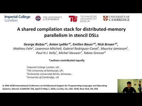 ASPLOS'24 - "A shared compilation stack for distributed-memory parallelism in stencil DSLs"