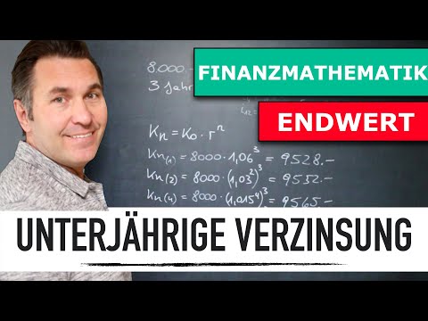 Wie berechne ich den Endwert bei unterjähriger Verzinsung? | Final Value | unterjährige Zinsen