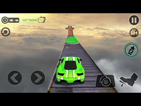 Green Car Driving Stunts Levels 1 - Impossible Stunt Car Tracks 3D: Android GamePlay