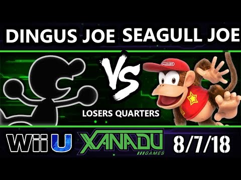 S@X 262 Smash 4 - Dingus Joe (Game and Watch) Vs. Seagull Joe (Diddy Kong) Wii U Losers Quarters