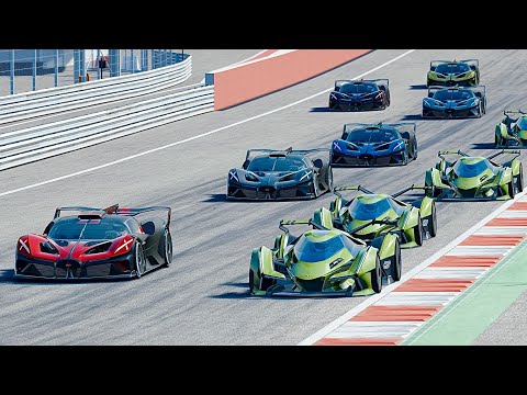 Lamborghini V12 Vision GT vs Bugatti Bolide at Red Bull Ring