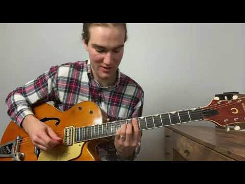 Brian Setzer Guitar Lesson (Swing Licks in “Hot Rod Girl”) #1
