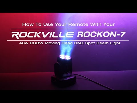 How To Set Up Master/Slave Mode on Rockville RockOn-7 40w RGBW Moving Head DMX Spot Stage Club Light
