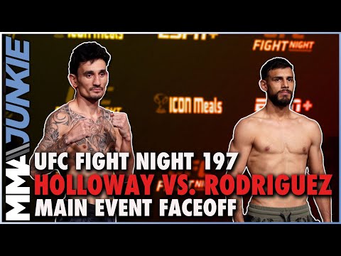 Max Holloway vs. Yair Rodriguez faceoff | UFC Fight Night 197 staredown