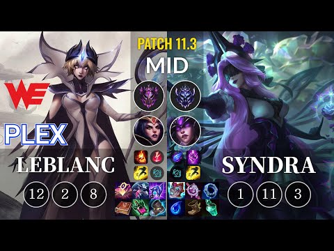 WE Plex LeBlanc vs Syndra Mid - KR Patch 11.3