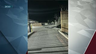 A Bend man allegedly rammed his vehicle into the gates of the Deschutes County Sheriff's office