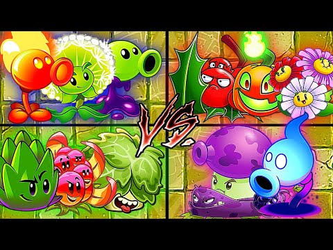 Random 4 Best Team Plants Battles - Who Will Win ? - PvZ2 Team Plants vs Team Plants