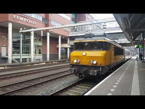 Aankomst en vertrek van NS E-loc 1745 met IC Int 148 naar Amsterdam Centraal in Amersfoort Centraal